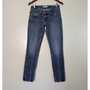 Too Superlow Jeans 28W Blue Low Rise Skinny Distressed Denim Streetwear Casual